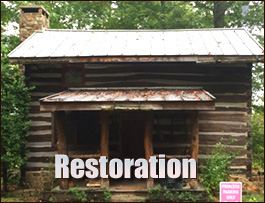 Historic Log Cabin Restoration  Rolesville, North Carolina